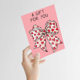 Whimsical Coquette Bow Herz Rot jeder Fall Karte