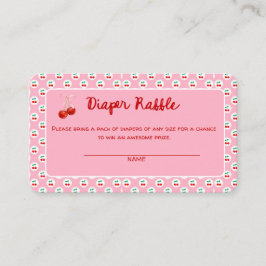 Whimsical Coquette Cherry auf Top Baby Dusche Begleitkarte