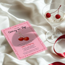 Whimsical Coquette Cherry auf Top Baby Dusche
