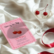 Whimsical Coquette Cherry auf Top Baby Dusche