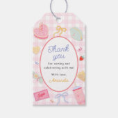 Whimsical Coquette Pink Hand Drawn Geschenkanhänger (Vorderseite)