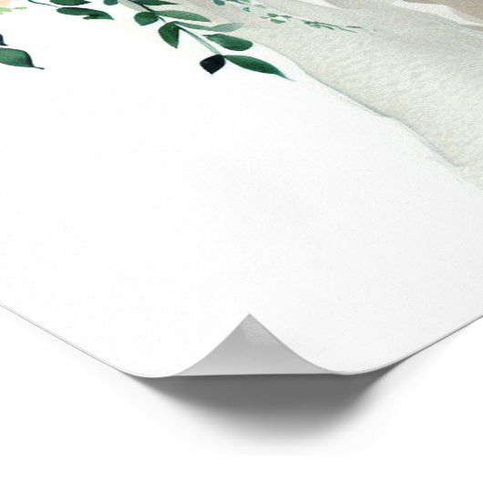 Whimsical Coral, Bridal Cascading Bouquet 2, Poster (Ecke)