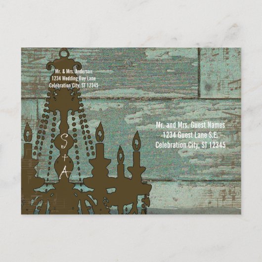 Whimsical Coral Heart Leaf Tree Save the Date Ankündigungspostkarte (Rückseite)