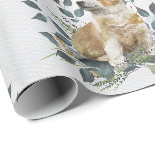Whimsical Corgi Puppy Dog Geschenkpapier (Rolleneckpunkt)