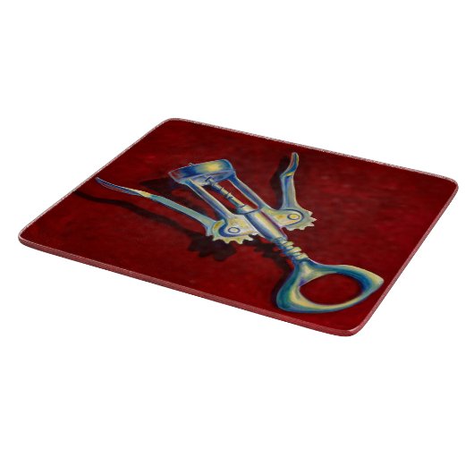 Whimsical Corkscrew Cutting Board Schneidebrett (Ecke)