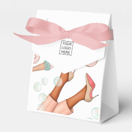 Whimsical Corporate Food Catering Lady Favor Box Geschenkschachtel