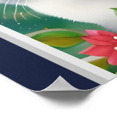 Whimsical Cosmic Kitty Wassercolor Poster (Ecke)