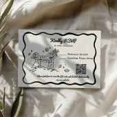 Whimsical cosmic plant RSVP Reply Card Karte