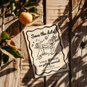 Whimsical cosmic space Save The Date invitation