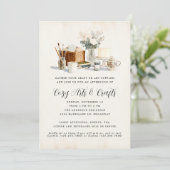 Whimsical Cosy Crafting Party Arts Teezeremonie Pa Einladung (Stehend Vorderseite)