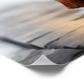 Whimsical Cosy Pinguin Snowy Winter Poster (Ecke)