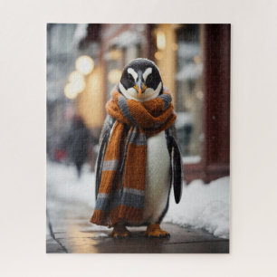 Whimsical Cosy Pinguin Snowy Winter Puzzle