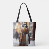 Whimsical Cosy Pinguin Snowy Winter Tasche (Rückseite)
