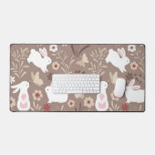 Whimsical Cotattcore Bunnies Schreibtischunterlage (Tastatur & Maus)