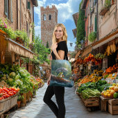 Whimsical Cotattcore Frog Rainy Day Ästhetik Tasche