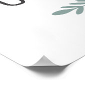 Whimsical Cottage Flowers Window Illustration Poster (Ecke)