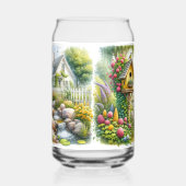 Whimsical Cottage Garden Birdhouse Stream Dosenglas (Rechts)