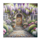 Whimsical Cottage Garden Pathway Fliese (Vorderseite)