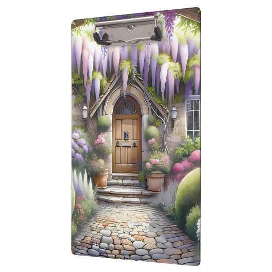 Whimsical Cottage Garden Pathway Klemmbrett (Links)