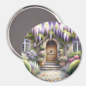 Whimsical Cottage Garden Pathway Magnet (Vorderseite/Rückseite)