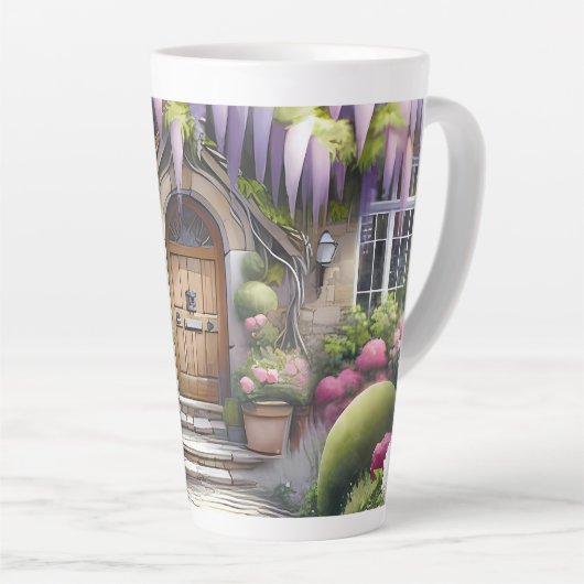Whimsical Cottage Garden Pathway Milchtasse (Rechte Ecke)