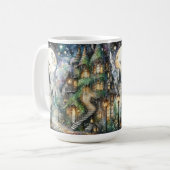 Whimsical Cottagecore Fantasie Welt Kaffeetasse (Vorderseite Links)