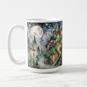 Whimsical Cottagecore Fantasie Welt Kaffeetasse