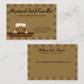 Whimsical Country Candle Business Card Visitenkarte (Vorne/Hinten)