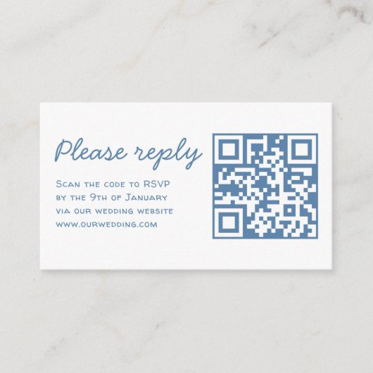 Whimsical Couple Rings Doodle UAWG QR Code Wedding Begleitkarte (Vorderseite)