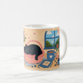 Whimsical Cozy Ceramic Coffee Mug Kaffeetasse (VorderseiteRechts)