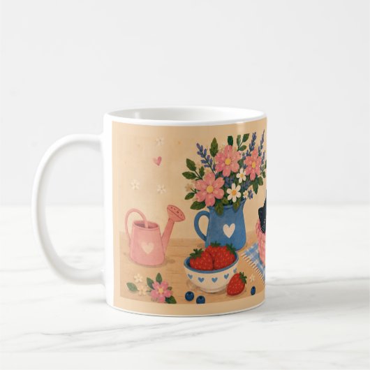 Whimsical Cozy Ceramic Coffee Mug Kaffeetasse (Links)