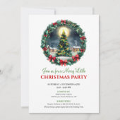 Whimsical Cozy Winter Scene Christmas Invitation Einladung (Vorderseite)