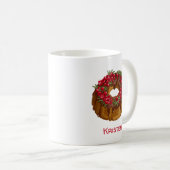 Whimsical Cranberry Bundt Cake Monogram Kaffeetasse (VorderseiteRechts)