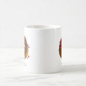 Whimsical Cranberry Bundt Cake Monogram Kaffeetasse (Mittel)