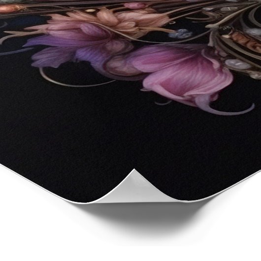 Whimsical Crescent Bloom Poster (Ecke)