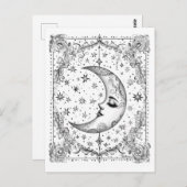 Whimsical Crescent Moon | Farbe Postkarte (Vorne/Hinten)