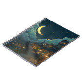 Whimsical Crescent Moon Village Notebook Notizblock (Linke Seite)