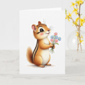 Whimsical Critter Muttertagskarte Karte (Gelbe Blume)