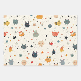Whimsical Critter Wonderland Geschenkpapier Set