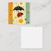 Whimsical Critters & Raindrop Ditties: Ladybug Mitteilungskarte (Vorne/Hinten)