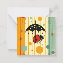 Whimsical Critters & Raindrop Ditties: Ladybug Mitteilungskarte
