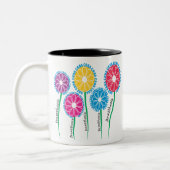 Whimsical CRNA-Blume Zweifarbige Tasse (Links)