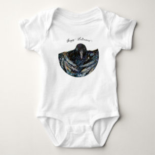 Whimsical Crow Black Bird Maureen Girard Baby Strampler