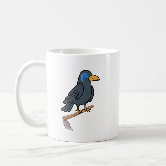 Whimsical Crow Brain Eye Tasse | Dunkle Ästhetik V (Links)