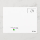 Whimsical Cubism Heart Postcard mit Hintergrund Postkarte (Rückseite)