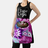 Whimsical Cup Coffee Abstrakt Painting Lila Schürze (InSitu)