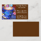 Whimsical Cup Coffee Espresso Latte Shop Visitenkarte (Vorne/Hinten)