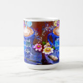 Whimsical Cup Kaffee Blumenkohl Blume Liebe Blau Kaffeetasse (Mittel)