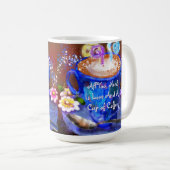 Whimsical Cup Kaffee Blumenkohl Blume Liebe Blau Kaffeetasse (VorderseiteRechts)