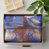 Whimsical Cup Kaffee Latte Espresso Decoupage Seidenpapier (Geschenk)